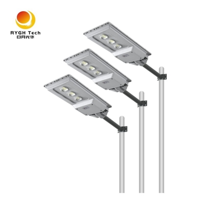 ไฟถนน LED แผงโซลาร์เซลล์แบบรวม ABS 30W โพลีซิลิคอนใหม่ กันน้ำ IP65