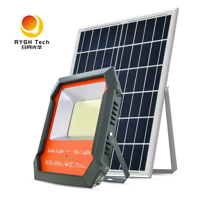 ไฟสปอร์ตไลท์โซลาร์เซลล์ LED 100W 200W ความสว่างสูง 130lm/w สำหรับสนามหลังบ้าน
