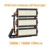 1500W สนามกีฬาครีเก็ต LED Floodlight 255000lm