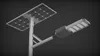 ไฟถนนโซลาร์เซลล์ LED 40W แบบกันน้ำพร้อมเสา