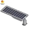 ไฟถนนอัจฉริยะแบบบูรณาการ All in One ใหม่ IP65 กลางแจ้ง 10W LED โคมไฟถนนพลังงานแสงอาทิตย์พร้อมแบตเตอรี่ LiFePO4