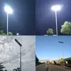 ไฟถนน LED 100W แบบบูรณาการอะลูมิเนียม 170lm/W พลังงานแสงอาทิตย์ 12V กันน้ำ