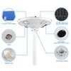 ไฟสวน LED พลังงานแสงอาทิตย์ 50 วัตต์ อะลูมิเนียมกันน้ำ สีขาว สำหรับภายนอก