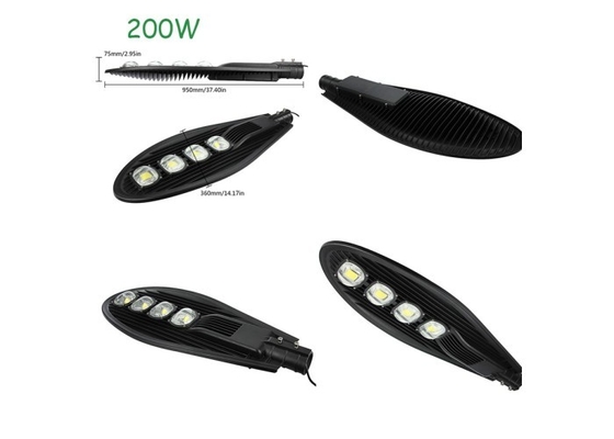 เย็นสีขาว 200W อลูมิเนียม LED ไฟถนนงูเห่าหัว CRI 80Ra RoHS ได้รับการอนุมัติ