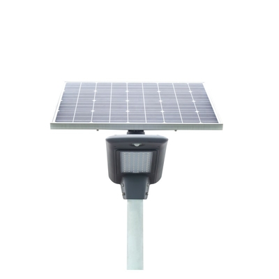 โครงสร้างกันฝนพลังงานแสงอาทิตย์ไฟถนน LED 50w อลูมิเนียมสำหรับสวน / ลาน