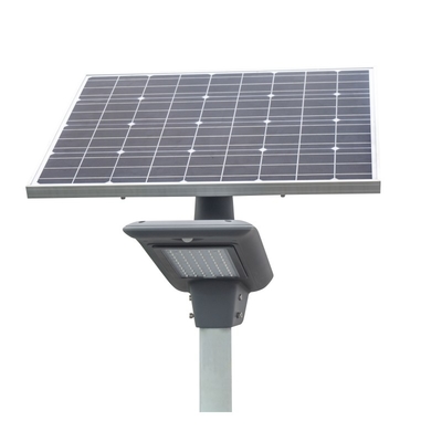 โครงสร้างกันฝนพลังงานแสงอาทิตย์ไฟถนน LED 50w อลูมิเนียมสำหรับสวน / ลาน