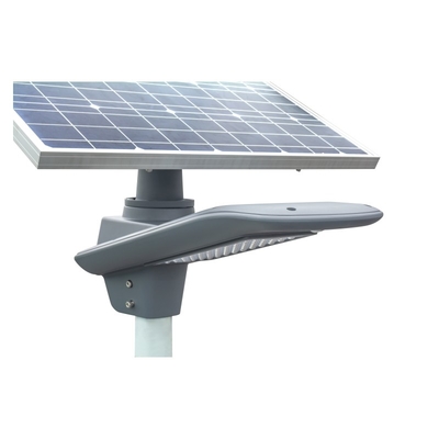130-150LM / W ลูเมนสูง 60W DC 11.1V แบตเตอรี่สมาร์ทพลังงานแสงอาทิตย์ LED ไฟถนนสีเทาอ่อนที่อยู่อาศัยพร้อมรับประกัน 3 ปี