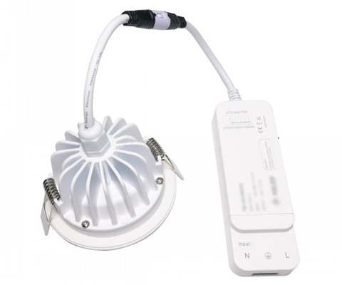 COB 9W สมาร์ทหรี่แสงได้ LED เพดานลงไฟ Bridgelux CSP ผสมสีกันน้ำ