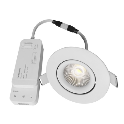 มุมของลำแสง 38/60 °สมาร์ทดาวน์ไลท์ LED ปรับความสว่าง / อุณหภูมิสีได้ 8w
