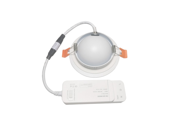 ตัวโคมไฟอลูมิเนียมโคม LED ดาวน์ไลท์แบบปรับได้ 7 วัตต์ CCT เทคโนโลยี Taiji CSP COB