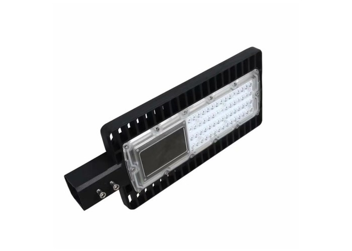 San&#39;an 3030 ไฟ LED Chip กลางแจ้งไฟถนน IP65 อลูมิเนียม 50W CRI80 5000K